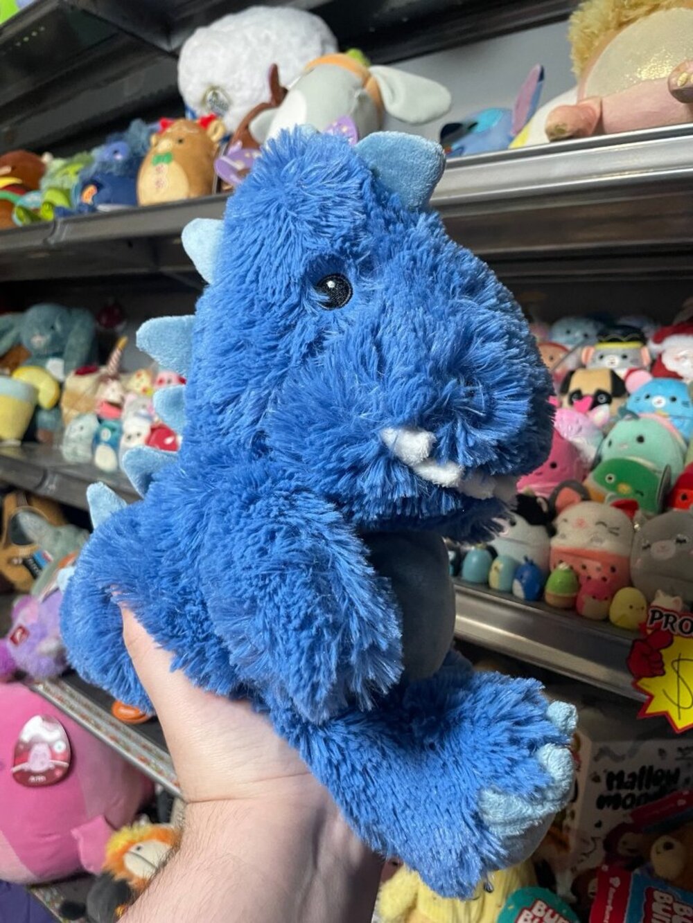 Warmies microwaveable freeze able plush blue dinosaur